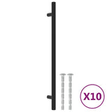 Vidaxl handvatten 10 st 224 mm roestvrij staal zwart