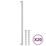 Vidaxl handvatten 20 st 480 mm roestvrij staal zilverkleurig