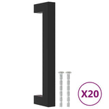 Vidaxl handvatten 20 st 128 mm roestvrij staal zwart
