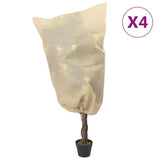 Vidaxl plantenhoezen met trekkoord 4 st 70 g m² 0,8x1,2 m