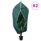 VidaXL Plantenhoezen met ritssluiting 2 st 70 g m² 1x1,55 m