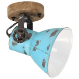 VidaXL Wandlamp 25 W E27 11,5x11,5x25 cm verweerd blauw