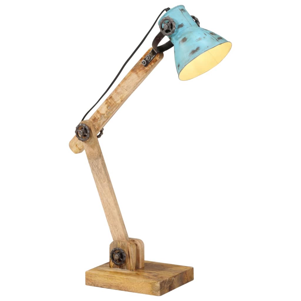 Vidaxl bureaulamp 25 w e27 23x18x96 cm verweerd blauw