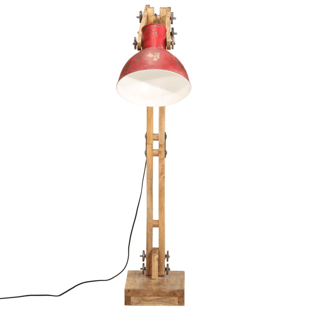 VidaXL Vloerlamp 25 W E27 33x25x130-150 cm verweerd rood