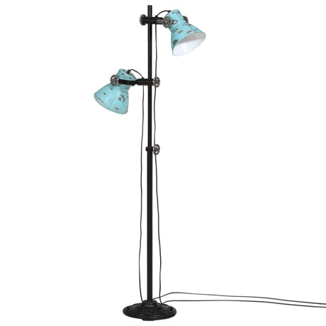 Vidaxl vloerlamp 25 w e27 25x25x90 140 cm verweerd blauw