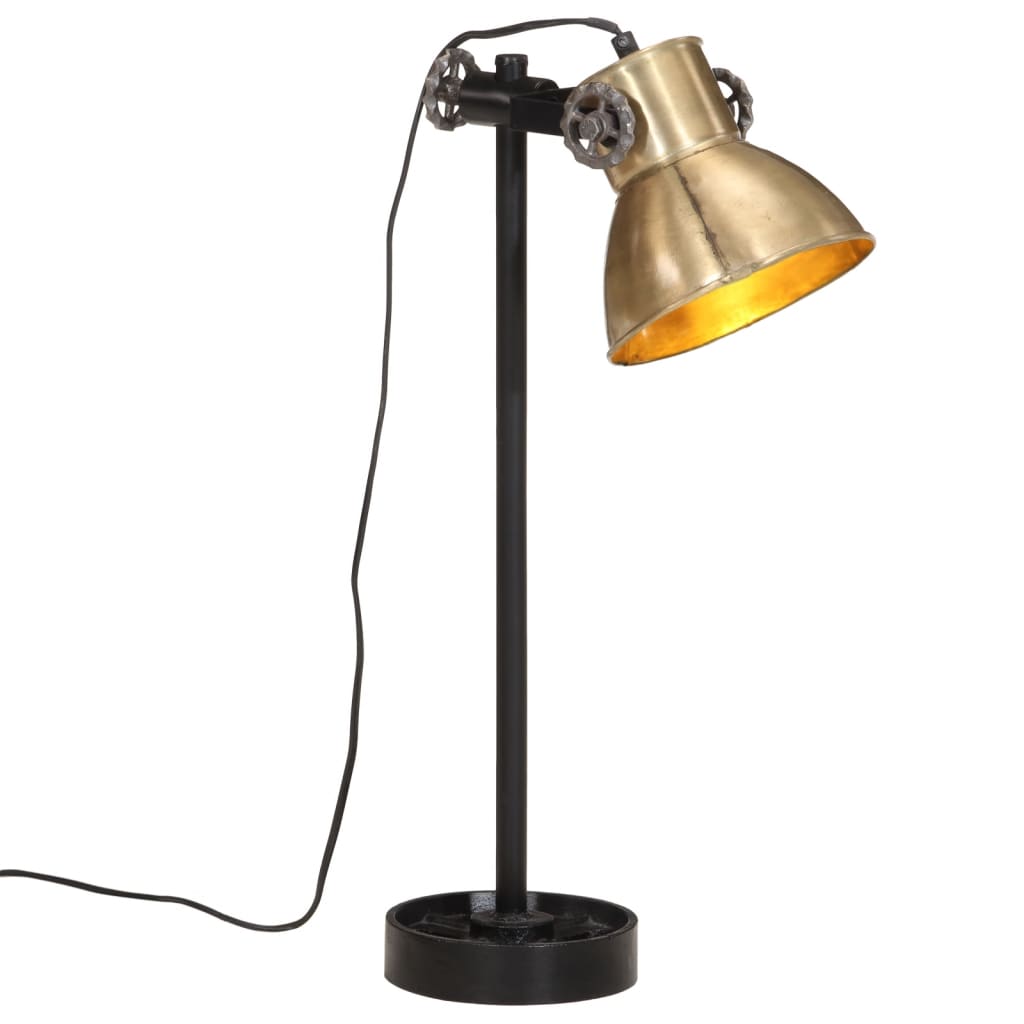 VidaXL Bureaulamp 25 W E27 15x15x55 cm antiek messing