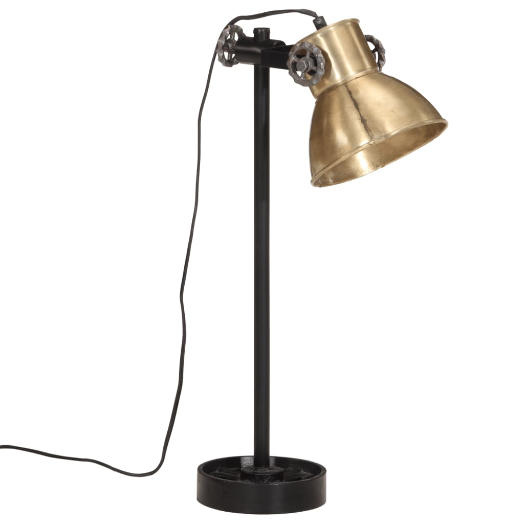 Vidaxl bureaulamp 25 w e27 15x15x55 cm antiek messing