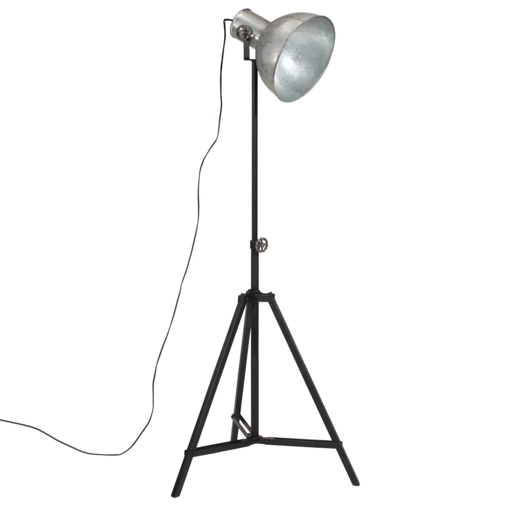 Vidaxl vloerlamp 25 w e27 61x61x90 150 cm vintage zilverkleurig