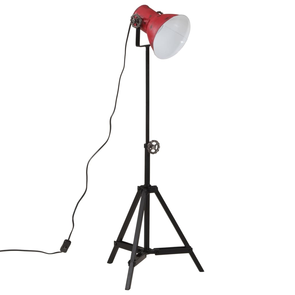 Vidaxl vloerlamp 25 w e27 35x35x65 95 cm verweerd rood