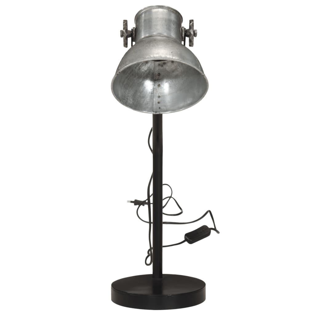 VidaXL Bureaulamp 25 W E27 17x17x60 cm vintage zilverkleurig