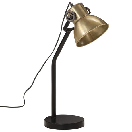 VidaXL Bureaulamp 25 W E27 17x17x60 cm antiek messingkleurig