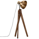 Vidaxl vloerlamp 25 w e27 45x45x120 cm antiek messingkleurig