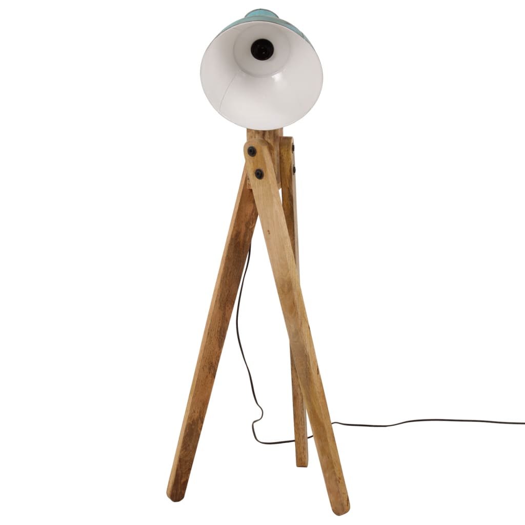 Vidaxl vloerlamp 25 w e27 45x45x120 cm verweerd blauw