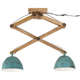 Vidaxl plafondlamp 25 w e27 29x18x85 cm verweerd blauw