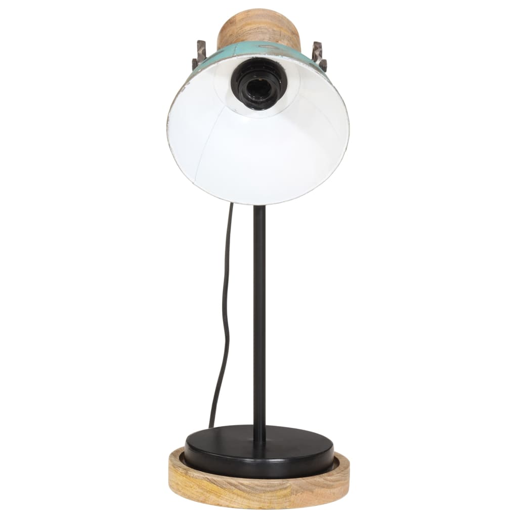 Vidaxl bureaulamp 25 w e27 17x17x50 cm verweerd blauw