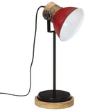 Vidaxl bureaulamp 25 w e27 17x17x50 cm verweerd rood