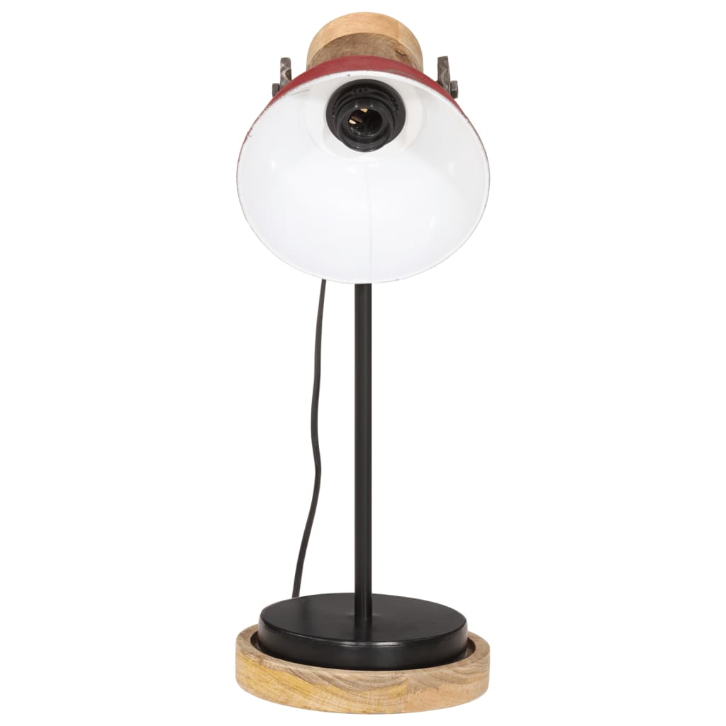 VidaXL Bureaulamp 25 W E27 17x17x50 cm verweerd rood