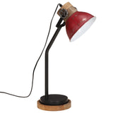 Vidaxl bureaulamp 25 w e27 18x18x60 cm verweerd rood