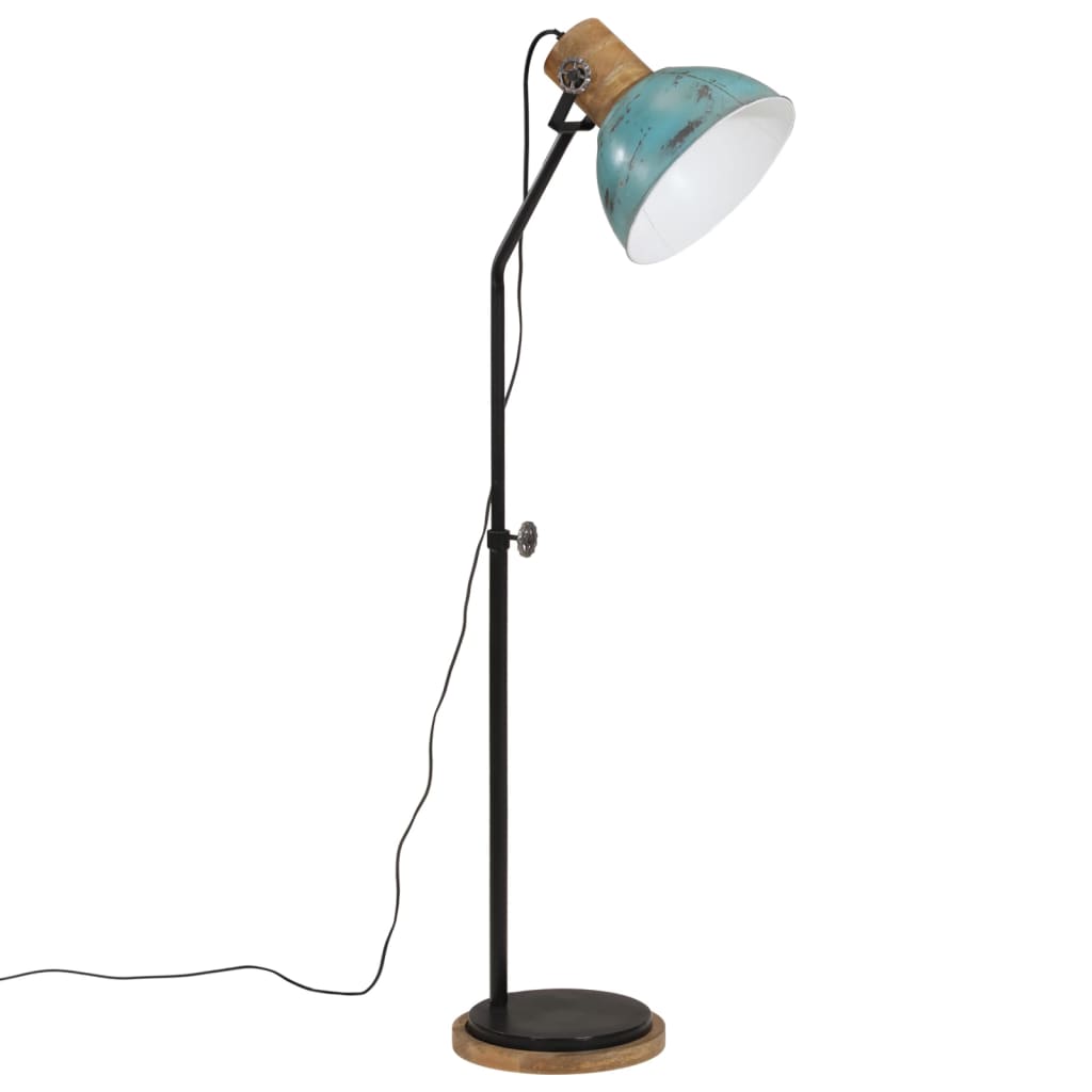 Vidaxl vloerlamp 25 w e27 30x30x100-150 cm verweerd blauw