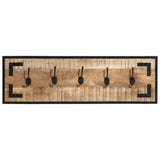 Vidaxl kapstokken 2 st 80x8x25 cm massief ruw mangohout