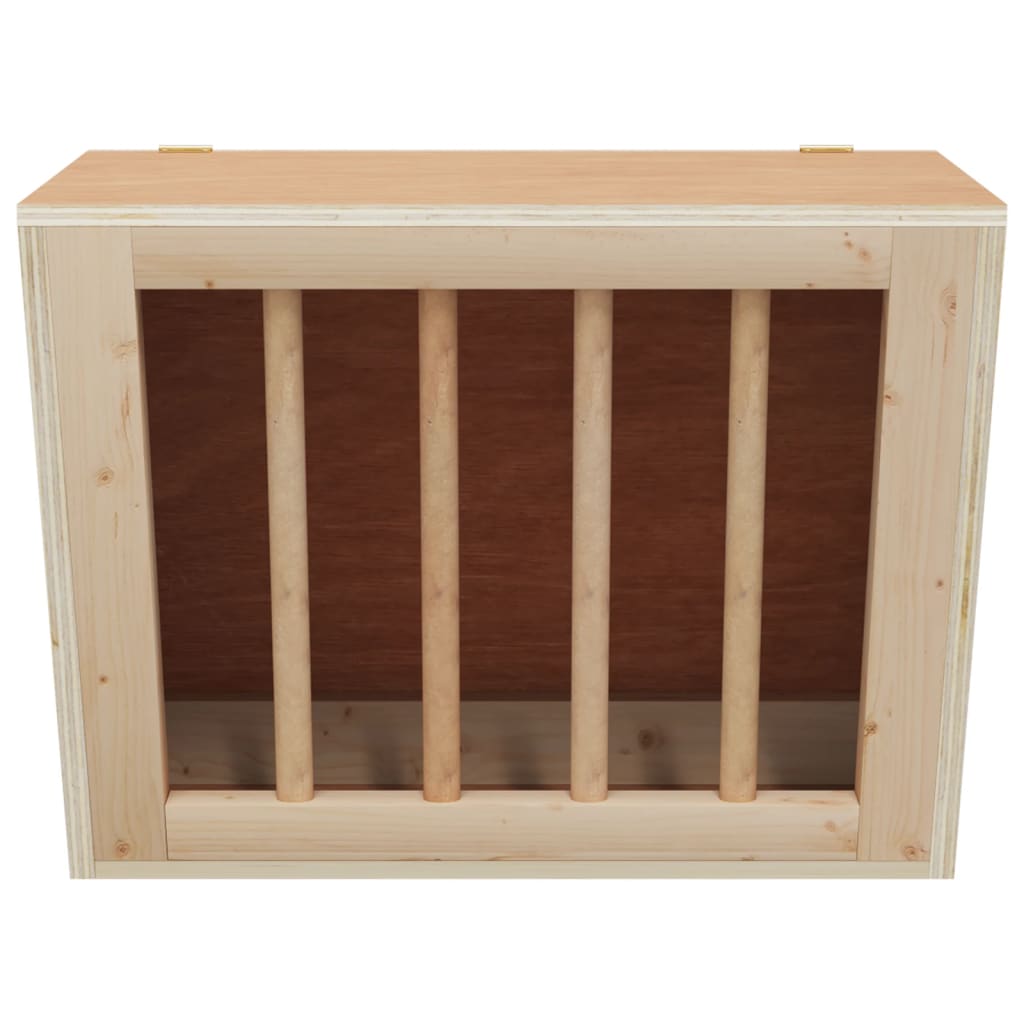 Vidaxl hooiruif voor konijnen 25x18,5x20,5 cm massief vurenhout