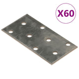 Vidaxl platen geperforeerd 60 st 2 mm 80x40 mm gegalvaniseerd staal