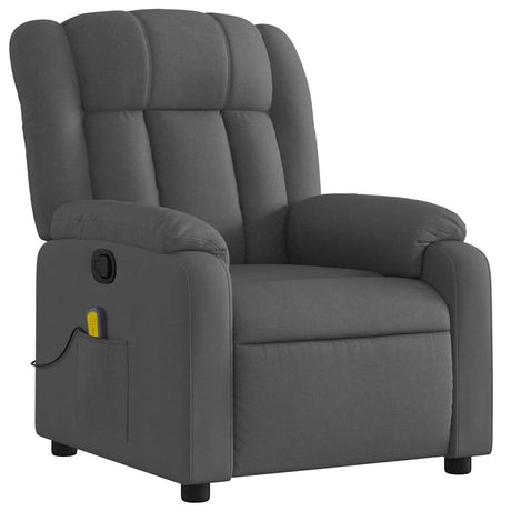Vidaxl massagestoel in donkergrijze stof