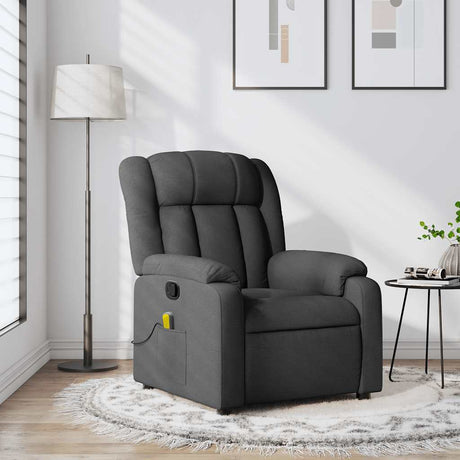 Vidaxl massagestoel in donkergrijze stof