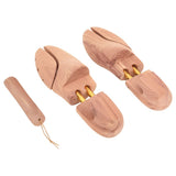 Vidaxl schoenspanner met schoenlepel eu 42-43 massief cederhout