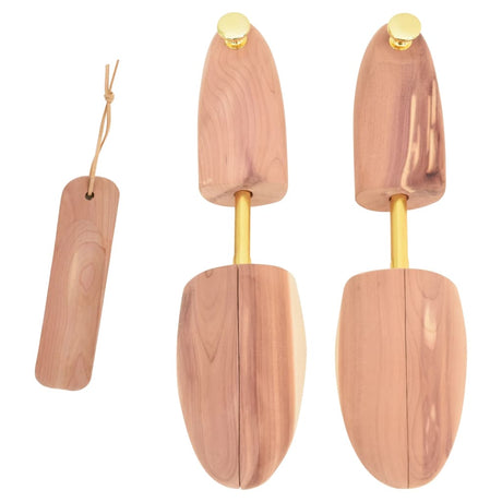 Vidaxl schoenspanner met schoenlepel eu 44-45 massief cederhout