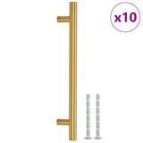 Vidaxl handvatten 10 st 160 mm roestvrij staal goudkleurig