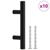 Vidaxl handvatten 10 st 64 mm roestvrij staal zwart