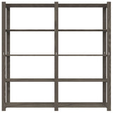 Vidaxl opbergrek 5-laags 170x38x170 cm massief grenenhout grijs