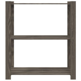 Vidaxl opbergrek 3-laags 80x38x90 cm massief grenenhout grijs