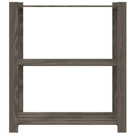 Vidaxl opbergrek 3-laags 80x38x90 cm massief grenenhout grijs