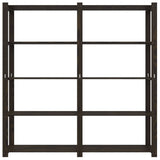 Vidaxl opbergrek 5-laags 170x38x170 cm massief grenenhout zwart