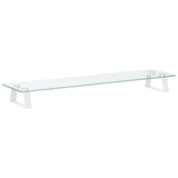Vidaxl monitorstandaard 80x20x8 cm gehard glas en metaal wit