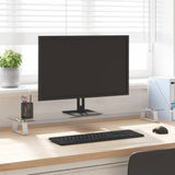 Vidaxl monitorstandaard 100x20x8 cm gehard glas en metaal wit
