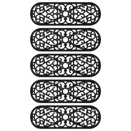 Vidaxl trapmatten 5 st 25x75 cm rubber