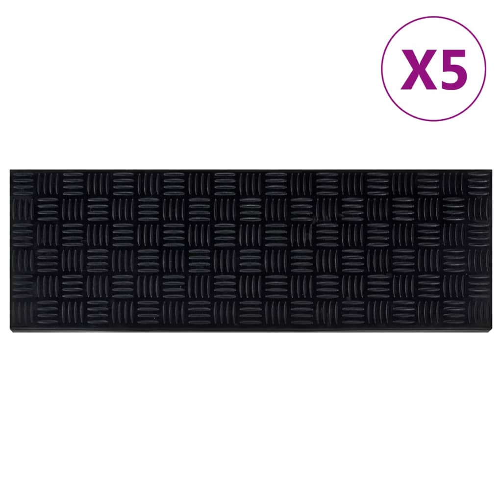 Vidaxl trapmatten 5 st 25x75 cm rubber