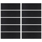 Vidaxl trapmatten 10 st 25x75 cm rubber