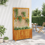 Vidaxl plantenbak met latwerk 100x32x165 cm massief acaciahout