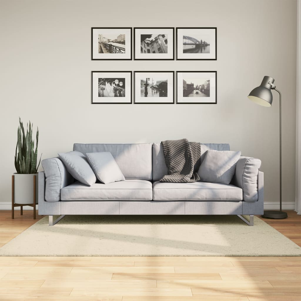 Vidaxl vloerkleed huarte laagpolig zacht wasbaar 120x170 cm crème