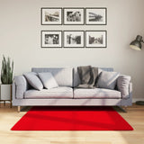 Vidaxl vloerkleed huarte laagpolig zacht wasbaar 120x120 cm rood