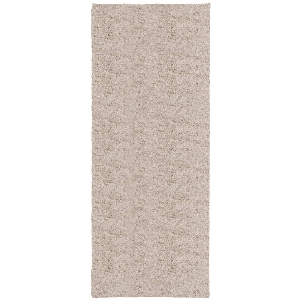 Vidaxl vloerkleed pamplona shaggy hoogpolig modern 80x200 cm beige