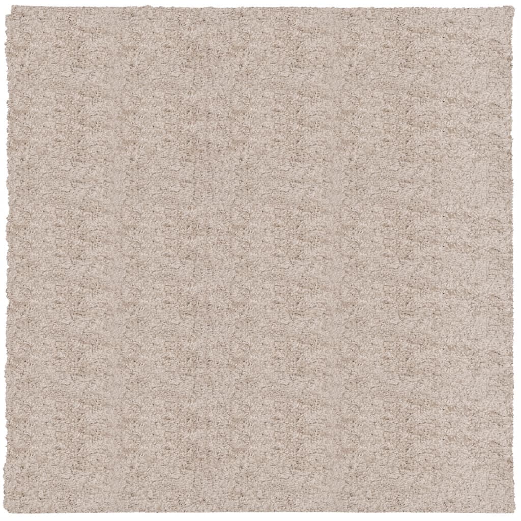 Vidaxl vloerkleed pamplona shaggy hoogpolig modern 120x120 cm beige