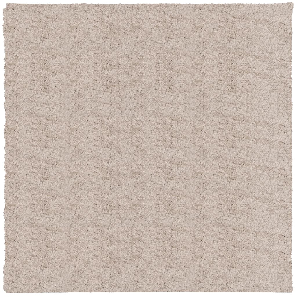 Vidaxl vloerkleed pamplona shaggy hoogpolig modern 240x240 cm beige