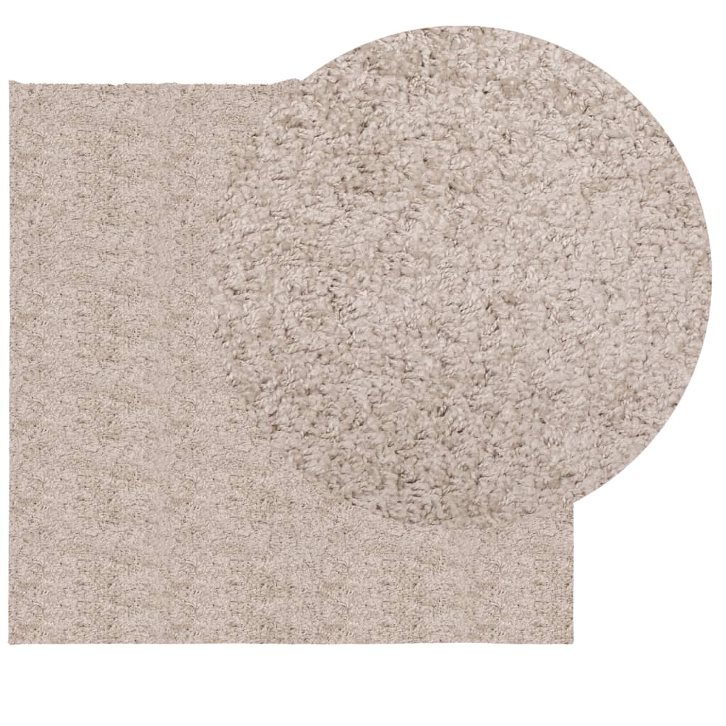 Vidaxl vloerkleed pamplona shaggy hoogpolig modern 240x240 cm beige