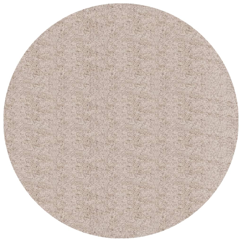 Vidaxl vloerkleed pamplona shaggy hoogpolig modern ø 120 cm beige