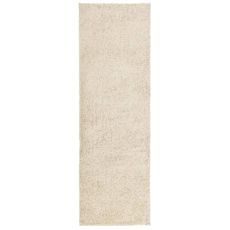 Vidaxl vloerkleed pamplona shaggy hoogpolig modern 80x250 cm goudkleur